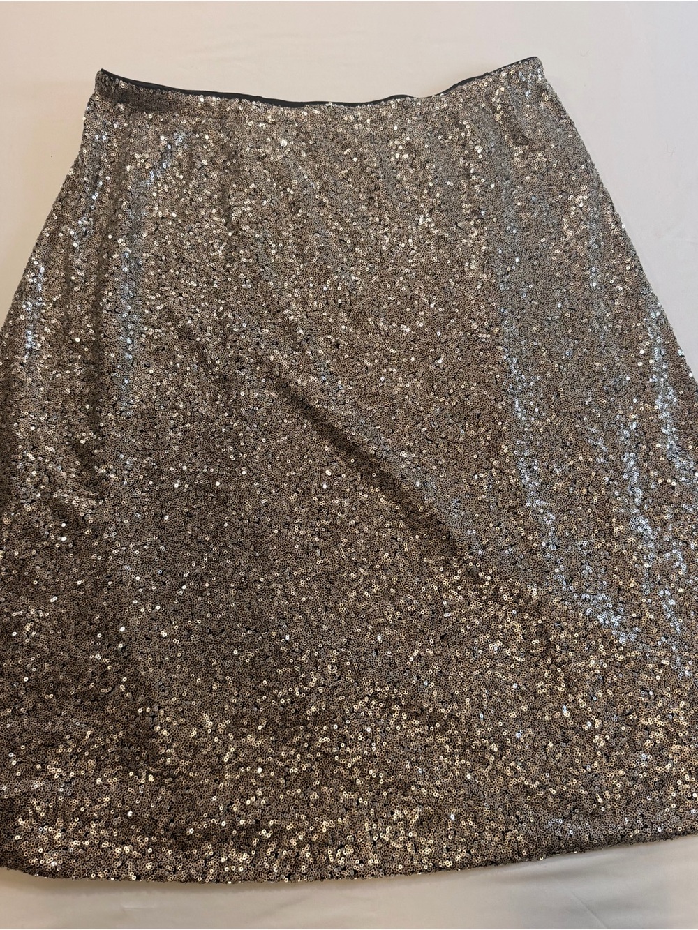 Lela Rose for Lane Bryant Size 18 NWT Champagne Gold Sequin A-Line Midi Skirt
